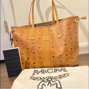 Authentic MCM Medium Shopper Liz Reversible in Visetos